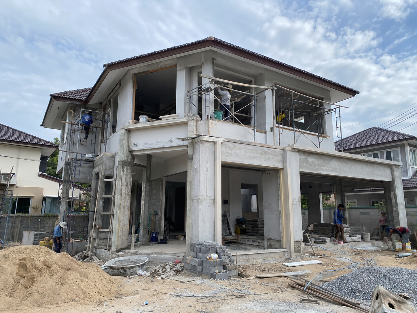 โครงการสร้างบ้านพักอาศัย 2 ชั้น